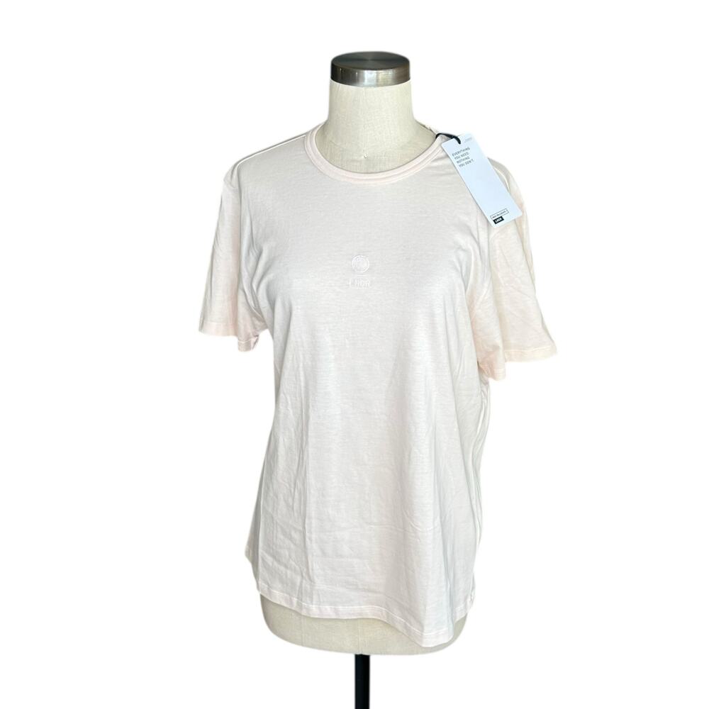 LNDR Fresh As Air Unisex‎ Tee T-Shirt Size Small NWT Shell Cream Embroidered Top